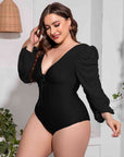 Balloon Sleeve One-Piece Swimsuit