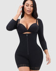 Zip Up, Lace, Long Sleeve, Shapewear