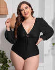 Balloon Sleeve One-Piece Swimsuit
