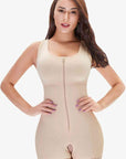 Zip-Up, Scoop Neck, Lace Trim, Shapewear