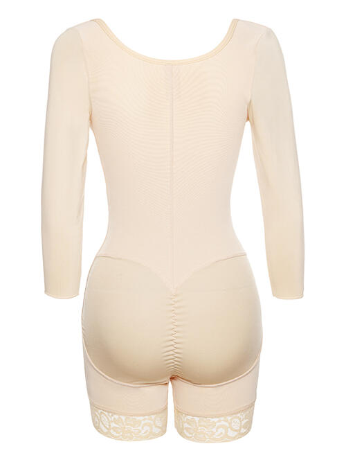 Zip Up, Lace, Long Sleeve, Shapewear