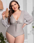 Balloon Sleeve One-Piece Swimsuit