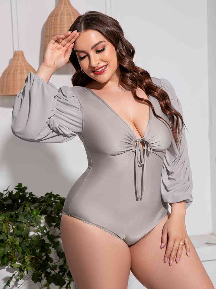 Balloon Sleeve One-Piece Swimsuit