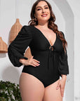 Balloon Sleeve One-Piece Swimsuit