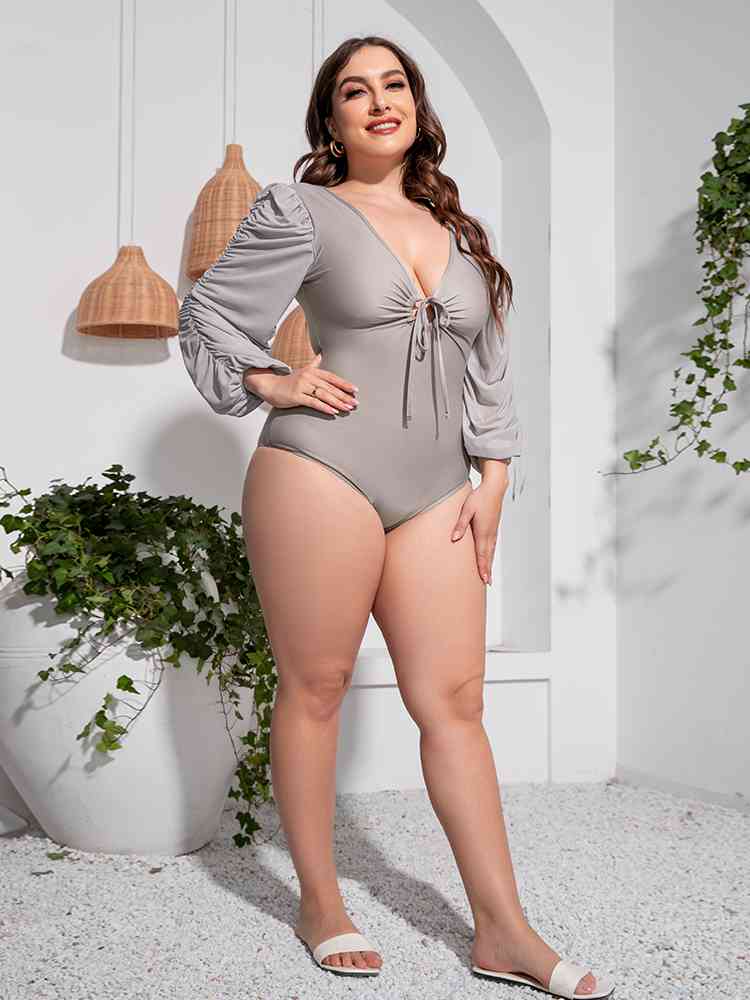 Balloon Sleeve One-Piece Swimsuit