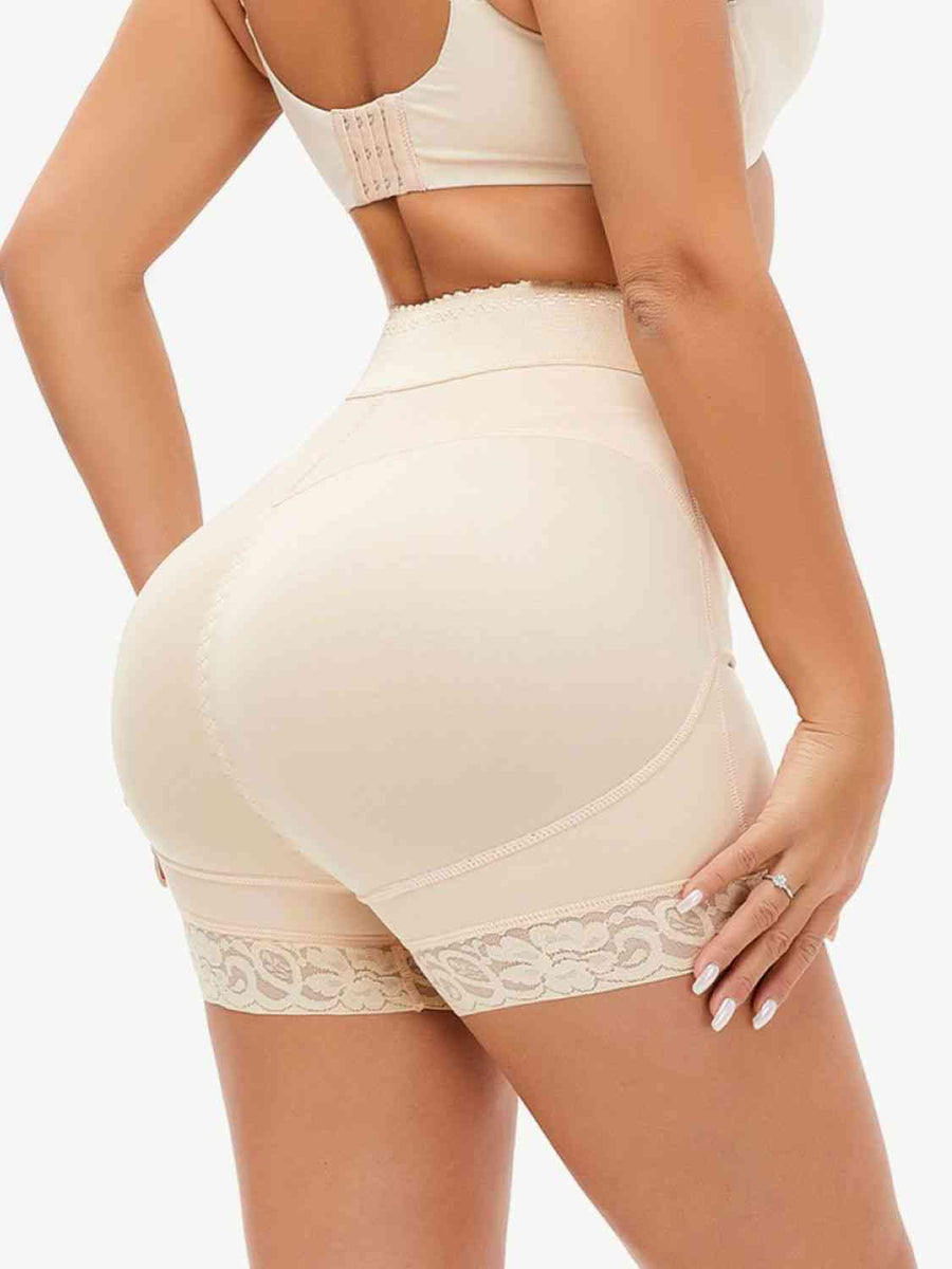 Zip-Up, Lace Trim, Shaping Shorts