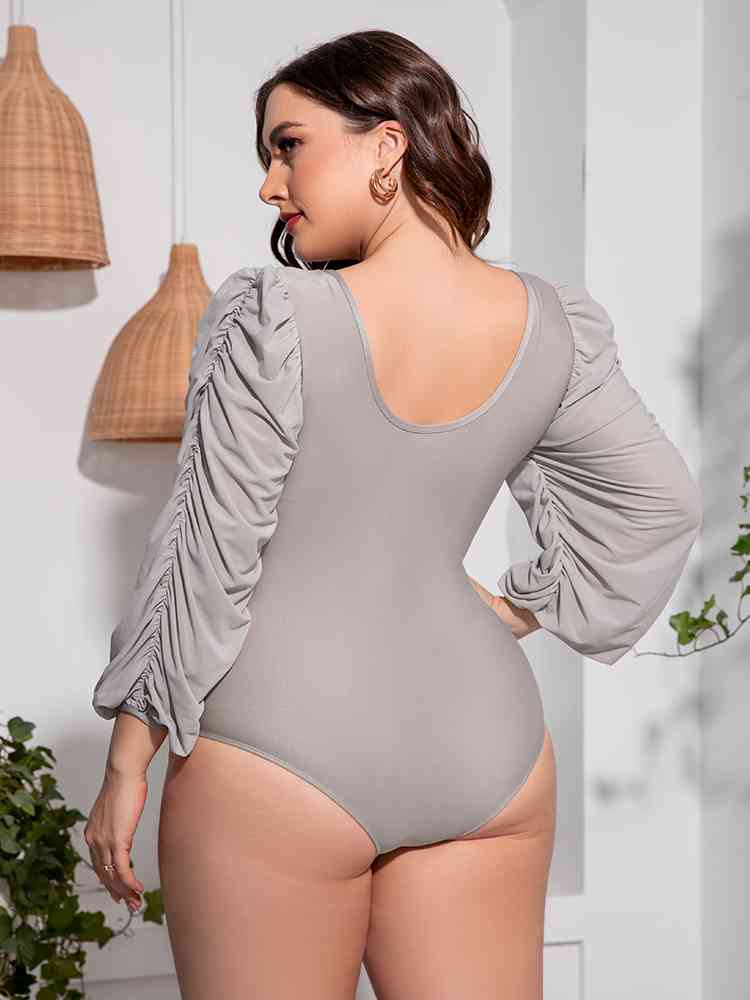 Balloon Sleeve One-Piece Swimsuit