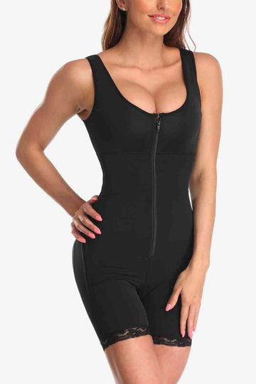 Zip-Up, Lace, Detail Shapewear