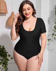 Short Sleeve One-Piece Swimsuit
