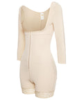 Zip Up, Lace, Long Sleeve, Shapewear
