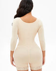 Zip Up, Lace, Long Sleeve, Shapewear