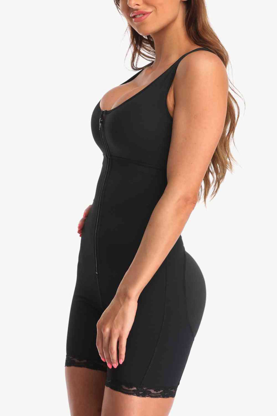 Zip-Up, Lace, Detail Shapewear