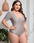 Short Sleeve One-Piece Swimsuit