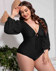 Balloon Sleeve One-Piece Swimsuit