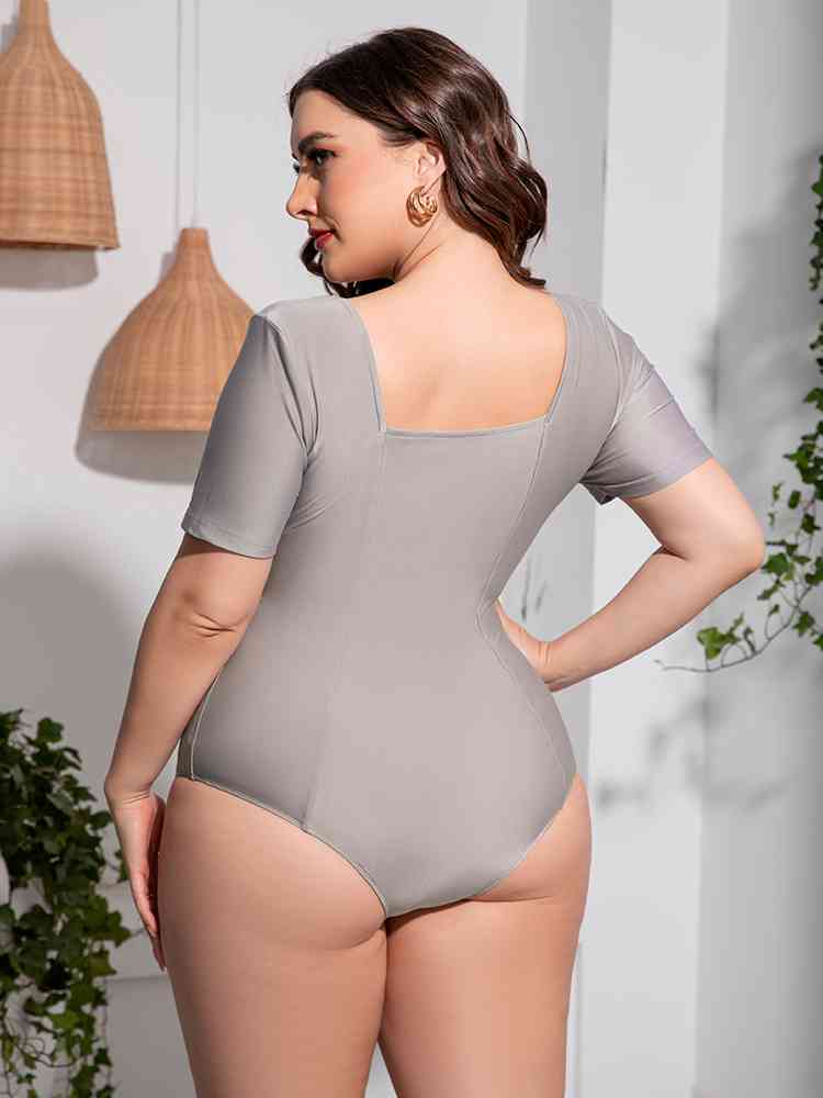 Short Sleeve One-Piece Swimsuit