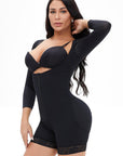 Zip Up, Lace, Long Sleeve, Shapewear